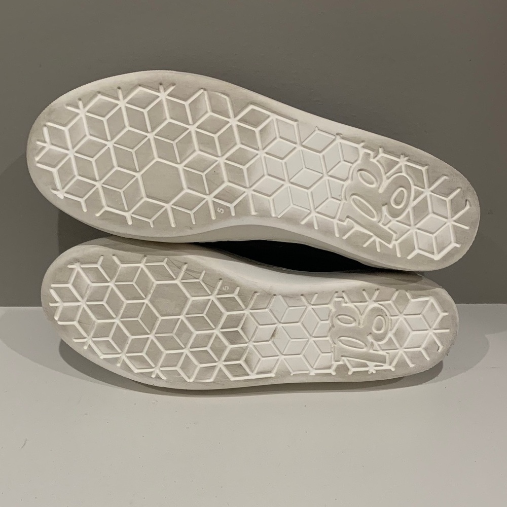 Paul Green Toby Leather Lace-Up Sneakers Side Zip Charcoal Slate Shoes US 7.5 - Picture 8 of 8